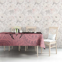 Cook Islands Turtle Tablecloth Stars and Hibiscus - Pink LT01 - Polynesian Pride