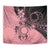 Cook Islands Turtle Tapestry Stars and Hibiscus - Pink