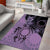 Cook Islands Turtle Area Rug Stars and Hibiscus - Purple