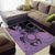 Cook Islands Turtle Area Rug Stars and Hibiscus - Purple