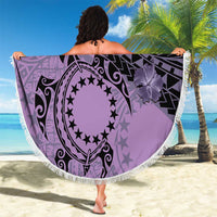 Cook Islands Turtle Beach Blanket Stars and Hibiscus - Purple LT01 - Polynesian Pride