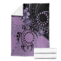 Cook Islands Turtle Blanket Stars and Hibiscus - Purple LT01 - Polynesian Pride