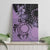 Cook Islands Turtle Canvas Wall Art Stars and Hibiscus - Purple