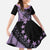 Cook Islands Turtle Family Matching Off Shoulder Maxi Dress and Hawaiian Shirt Stars and Hibiscus - Purple