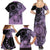 Cook Islands Turtle Family Matching Summer Maxi Dress and Hawaiian Shirt Stars and Hibiscus - Purple