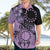 Cook Islands Turtle Hawaiian Shirt Stars and Hibiscus - Purple