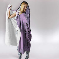 Cook Islands Turtle Hooded Blanket Stars and Hibiscus - Purple LT01 - Polynesian Pride
