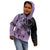 Cook Islands Turtle Kid Hoodie Stars and Hibiscus - Purple