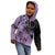 Cook Islands Turtle Kid Hoodie Stars and Hibiscus - Purple