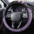 Cook Islands Turtle Steering Wheel Cover Stars and Hibiscus - Purple