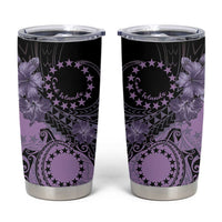 Cook Islands Turtle Tumbler Cup Stars and Hibiscus - Purple LT01 Purple - Polynesian Pride