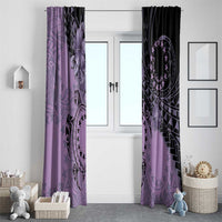 Cook Islands Turtle Window Curtain Stars and Hibiscus - Purple LT01 - Polynesian Pride
