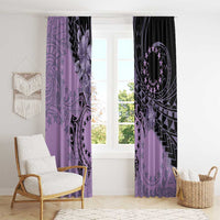 Cook Islands Turtle Window Curtain Stars and Hibiscus - Purple LT01 - Polynesian Pride
