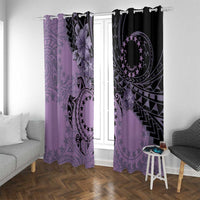 Cook Islands Turtle Window Curtain Stars and Hibiscus - Purple LT01 With Grommets Purple - Polynesian Pride