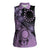 Cook Islands Turtle Women Sleeveless Polo Shirt Stars and Hibiscus - Purple