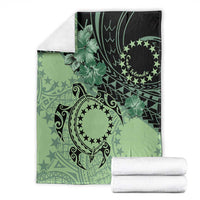 Cook Islands Turtle Blanket Stars and Hibiscus - Green LT01 - Polynesian Pride