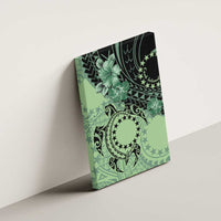 Cook Islands Turtle Canvas Wall Art Stars and Hibiscus - Green LT01 - Polynesian Pride