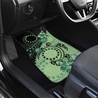 Cook Islands Turtle Car Mats Stars and Hibiscus - Green LT01 - Polynesian Pride