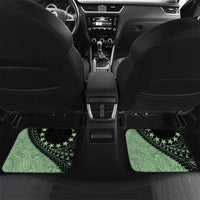 Cook Islands Turtle Car Mats Stars and Hibiscus - Green LT01 Set 2pcs - Back Green - Polynesian Pride