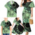 Cook Islands Turtle Family Matching Mermaid Dress and Hawaiian Shirt Stars and Hibiscus - Green