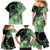 Cook Islands Turtle Family Matching Mermaid Dress and Hawaiian Shirt Stars and Hibiscus - Green