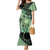 Cook Islands Turtle Family Matching Mermaid Dress and Hawaiian Shirt Stars and Hibiscus - Green