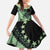 Cook Islands Turtle Family Matching Off Shoulder Maxi Dress and Hawaiian Shirt Stars and Hibiscus - Green