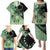 Cook Islands Turtle Family Matching Puletasi and Hawaiian Shirt Stars and Hibiscus - Green