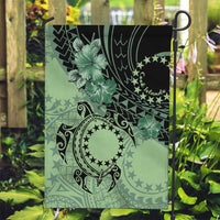 Cook Islands Turtle Garden Flag Stars and Hibiscus - Green LT01 Garden Flag Green - Polynesian Pride