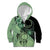 Cook Islands Turtle Kid Hoodie Stars and Hibiscus - Green