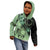 Cook Islands Turtle Kid Hoodie Stars and Hibiscus - Green