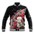 New Zealand Christmas Meri Kirihimete Baseball Jacket Santa Hei Tiki Pohutukawa