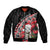 New Zealand Christmas Meri Kirihimete Bomber Jacket Santa Hei Tiki Pohutukawa