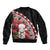 New Zealand Christmas Meri Kirihimete Bomber Jacket Santa Hei Tiki Pohutukawa