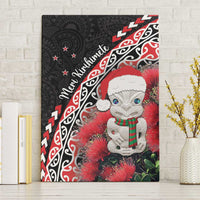 New Zealand Christmas Meri Kirihimete Canvas Wall Art Santa Hei Tiki Pohutukawa