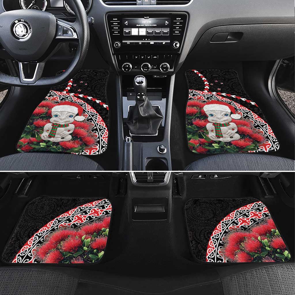 New Zealand Christmas Meri Kirihimete Car Mats Santa Hei Tiki Pohutukawa