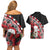 New Zealand Christmas Meri Kirihimete Couples Matching Off Shoulder Short Dress and Hawaiian Shirt Santa Hei Tiki Pohutukawa