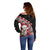 New Zealand Christmas Meri Kirihimete Off Shoulder Sweater Santa Hei Tiki Pohutukawa