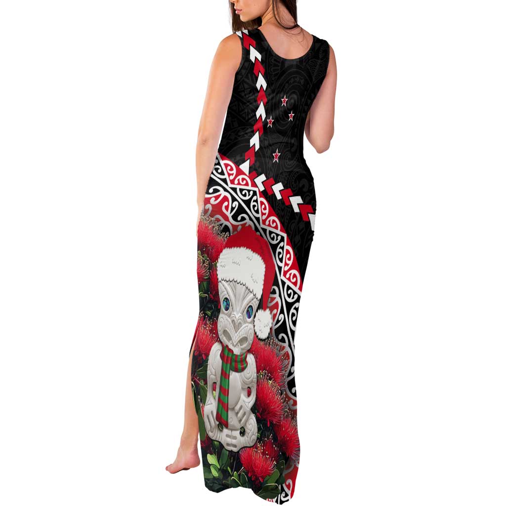 New Zealand Christmas Meri Kirihimete Tank Maxi Dress Santa Hei Tiki Pohutukawa