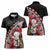 New Zealand Christmas Meri Kirihimete Women Polo Shirt Santa Hei Tiki Pohutukawa