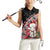 New Zealand Christmas Meri Kirihimete Women Sleeveless Polo Shirt Santa Hei Tiki Pohutukawa