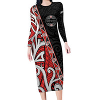 Aotearoa Toitu Te Tiriti Family Matching Long Sleeve Bodycon Dress and Hawaiian Shirt Honour The Treaty New Zealand