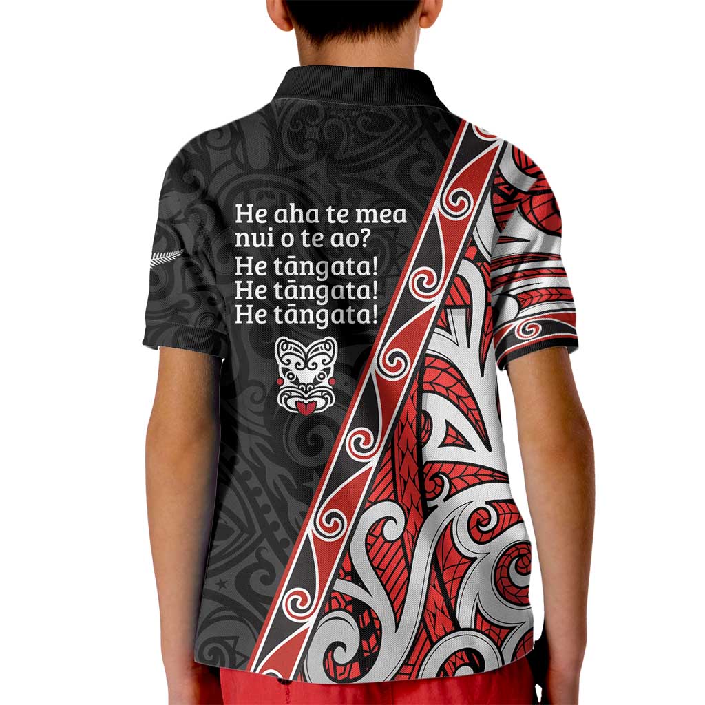 Aotearoa Toitu Te Tiriti Kid Polo Shirt Honour The Treaty New Zealand
