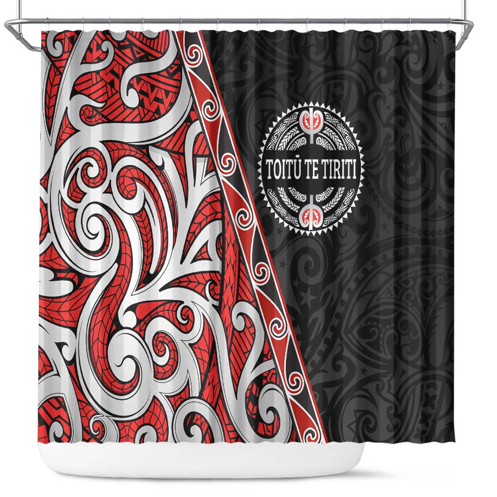 Aotearoa Toitu Te Tiriti Shower Curtain Honour The Treaty New Zealand