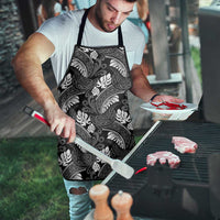Grayscale Monstera Apron Polynesian Tribal Pattern LT01 - Polynesian Pride