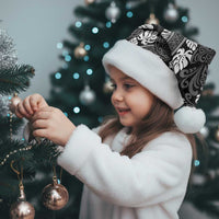 Grayscale Monstera Christmas Santa Hat Polynesian Tribal Pattern LT01 - Polynesian Pride