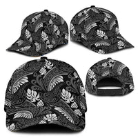Grayscale Monstera Classic Cap Polynesian Tribal Pattern LT01 - Polynesian Pride