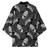 Grayscale Monstera Kimono Polynesian Tribal Pattern LT01 - Polynesian Pride