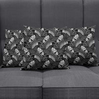 Grayscale Monstera Pillow Cover Polynesian Tribal Pattern - Polynesian Pride