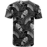 Grayscale Monstera T Shirt Polynesian Tribal Pattern LT01 - Polynesian Pride